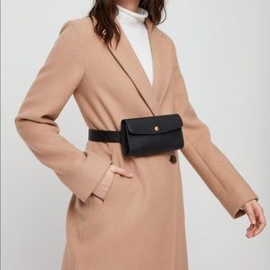 Aritzia Leather Snap Belt Bag